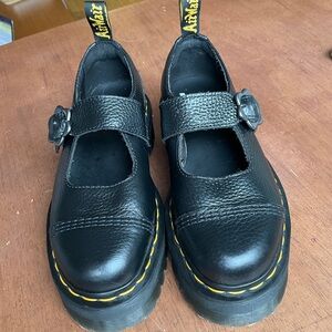 Dr. Martens Addina Flower Buckle Platform Mary Janes